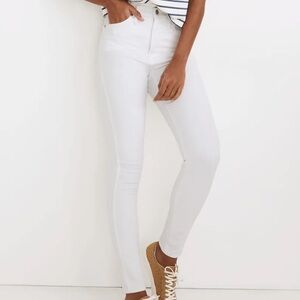 Madewell 10” rise white skinny jeans